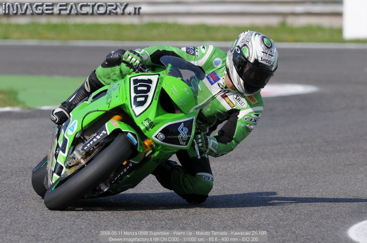2008-05-11 Monza 0598 Superbike - Warm Up - Makoto Tamada - Kawasaki ZX-10R